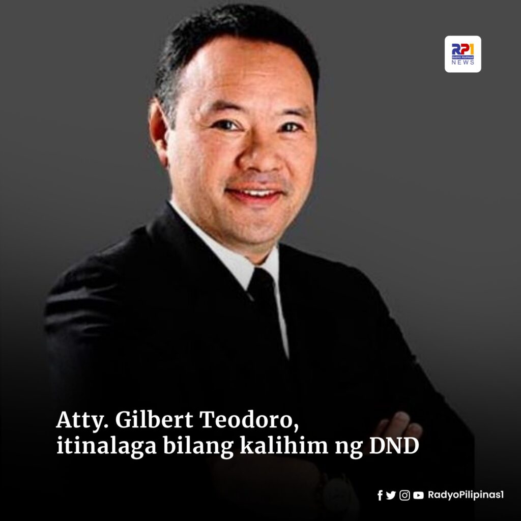 Atty Gilbert Teodoro Itinalaga Bilang Kalihim Ng Dnd Dr Teodoro