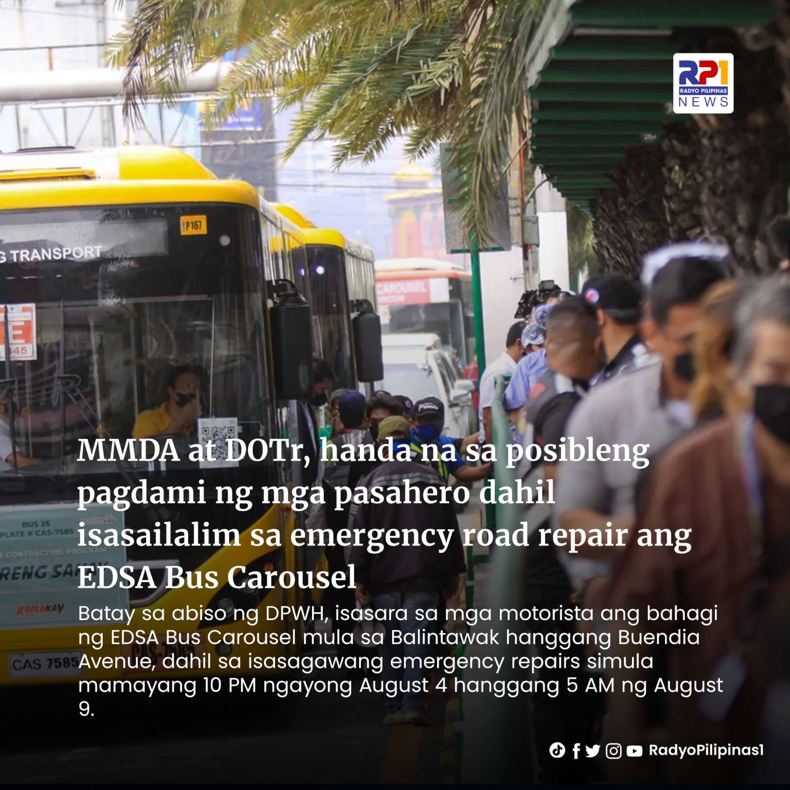 Mmda At Dotr Handa Na Sa Posibleng Pagdami Ng Mga Pasahero Dahil Isasailalim Sa Emergency Road 6890