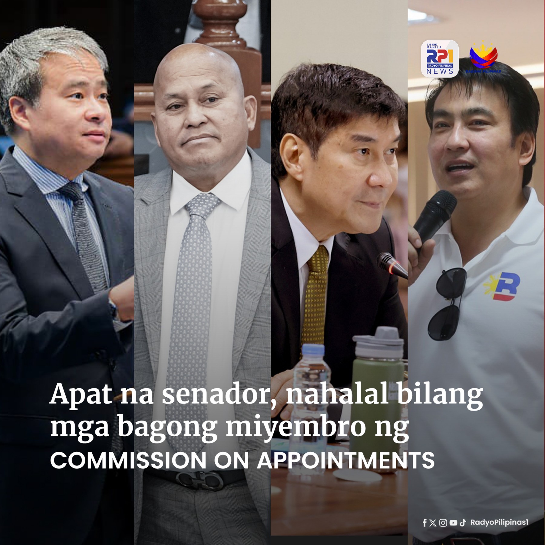 Apat na senador, nahalal bilang mga bagong miyembro ng Commission on